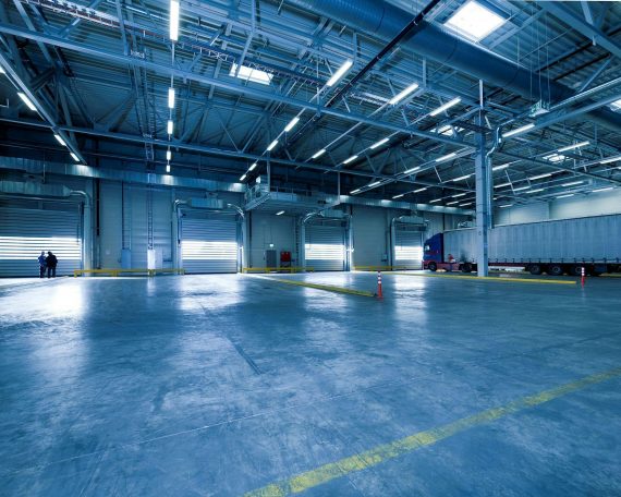 Warehouse ready for reusable moving crates for office relocations