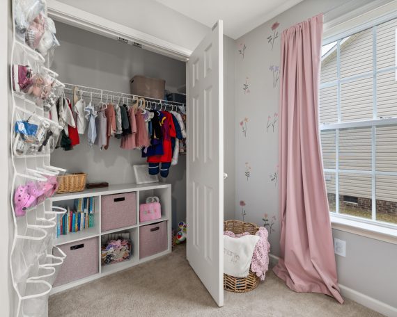 Packing the kids' room involves packing their closet.